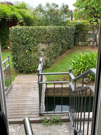 Walking out of our room 