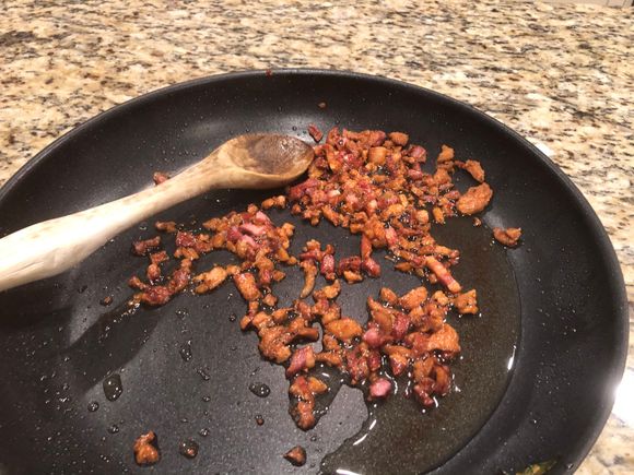 Very crispy pancetta 