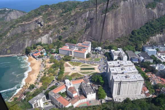 Here is where you start the Cable ride  up to Sugar Loaf Mountain.

That is Red Beach on the Left.
