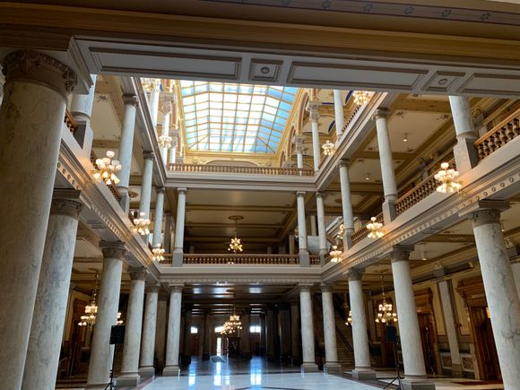 All three column types: Ionic, Doric and Corinthian 