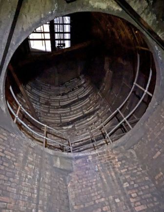 Old elevator shaft now used for ventilation