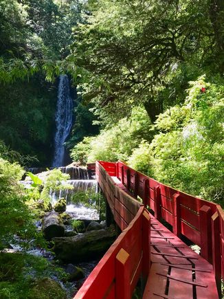 Waterfall at end of Termas Villarica