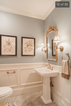
Powder room, typical of bath finishes.