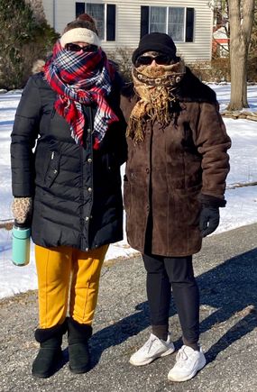 We have to really bundle up to walk