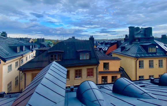View over the rooftops from our apartment 