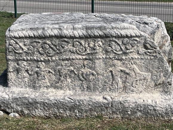 This is a detail of one of the stones.  You can see horses on the bottom of the rock