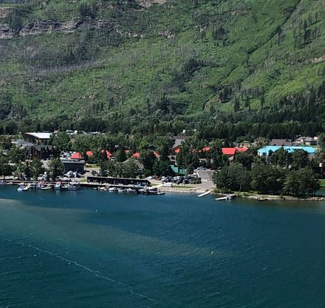 View of  town and our hotel from Prince Of Wales lookout point