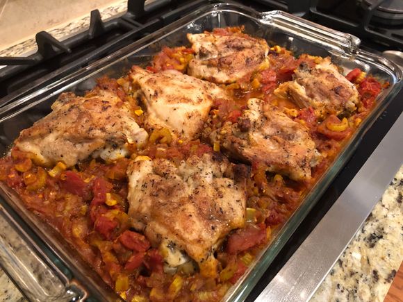 
Going into the oven, pre foil. 