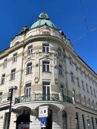 The Hotel Union which is on the main street down from the train station. Luckily the day we arrived it wasn't raining as we walked down the street past this building and the one across the street