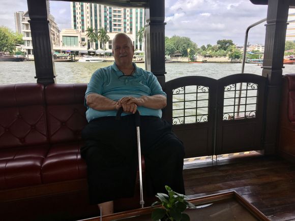 Bob on Sheraton boat.  Reminds me of Andy sitting there