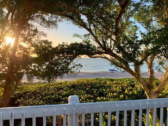 Sun is about to set! View from the 2nd floor deck off the master bedroom.