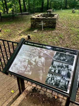Slaves were used to excavate the cave In the first part of the 1800s and this gentleman became famous for offering guided tours. His family continued the tradition for the next 108 years. He was buried in a cemetery, along with fellow cave guides, on grounds there in the park.