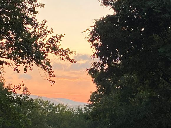 Sunset on the first night of our trip.