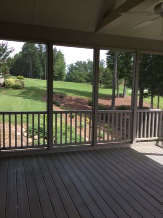 
Gold course from screened porch