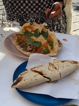 We started at a street vendor
