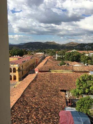 The Comayagua historic center, and the mountains beyond, from the tower of the Church of the Immaculate Conception. 