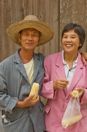 Pair of locals at the market. I got the impression that they were on a date.