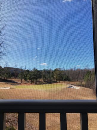 
The golf course is not green but still a pleasant vista