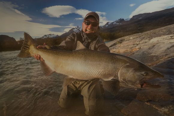 Fishermen from around the world come to this remote area to fish for Chinook salmon, which can weigh 60+ pounds, like this one I caught....