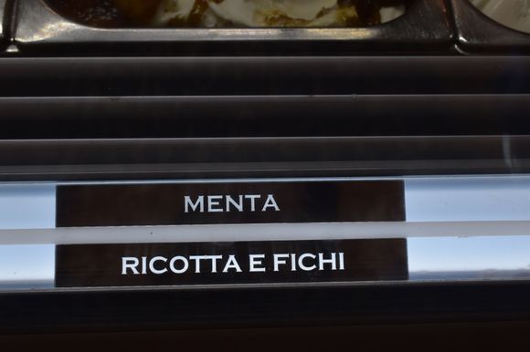 My favorite gelato of the trip - ricotta fig.
