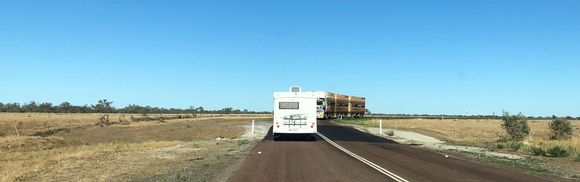 So many road trains but all very courteous. 
