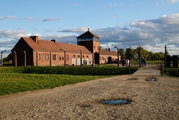 Auschwitz II - main gate to hell