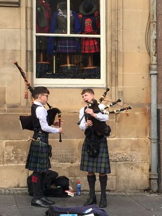 These two were outside our hotel in Edinburgh. They were doing well for themselves. 