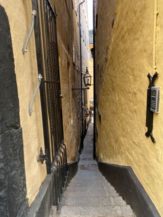 The narrowest street in Stockholm 