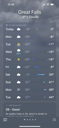 Not looking forward to this week. Can’t imagine how epic the Chinook wind will be on Friday to warm us back up. 