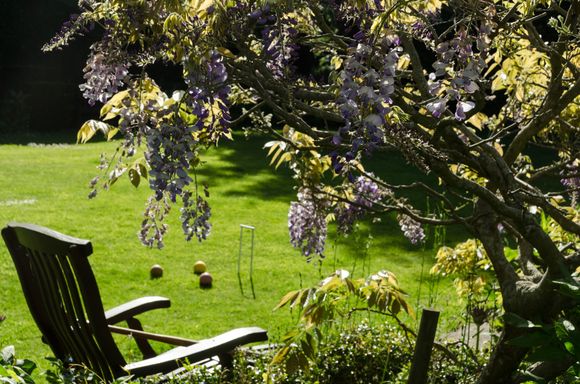 We loved our times at Cotswold House. See, earlier in the 2 weeks, we'd gone for a massage in their back annex. That had allowed us to tour their special quasi-private garden. Shown above, that garden's sporting area. There was more: quiet sectioned gardens, outdoors dining and also kids areas. Whatever else it was, it was a serious garden.