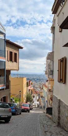 
With glimpses of the sea.