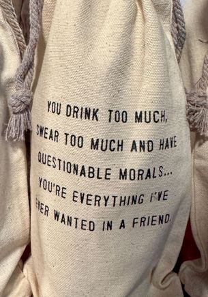 In a different winery, we found these clever wine bags.