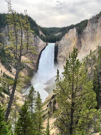 View of lower falls from Red Rock Point in the North Rim