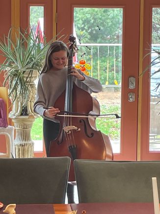 Thanksgiving yesterday. We had live music!! My great-niece. 