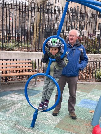 At playground with Grandad