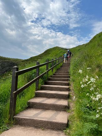 Some of the stairs at Dunnottar 