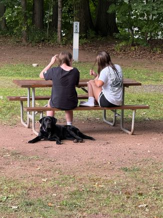 The girls hung out at the empty site next door, I guess so we couldn’t listen to their conversations?