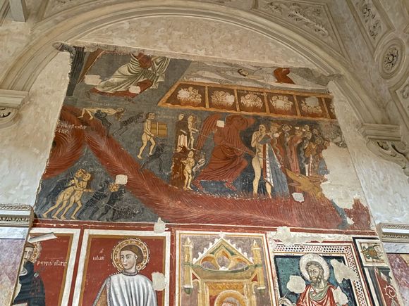 Duomo interior, with frescoes