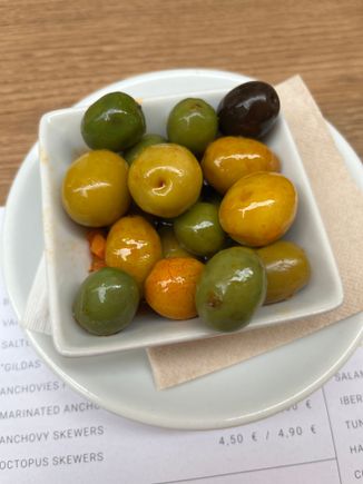 The best olives ever. These were in Barcelona.