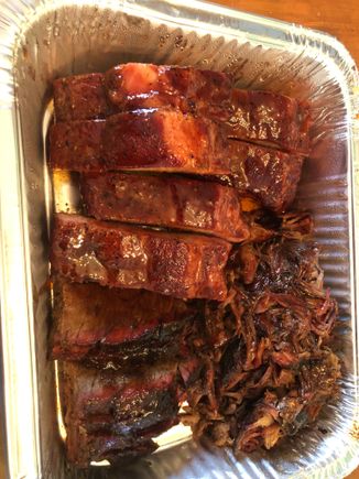 Not exactly arranged pretty, but delicious.