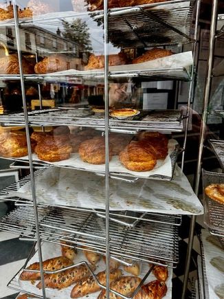 I just noticed the lady smiling.