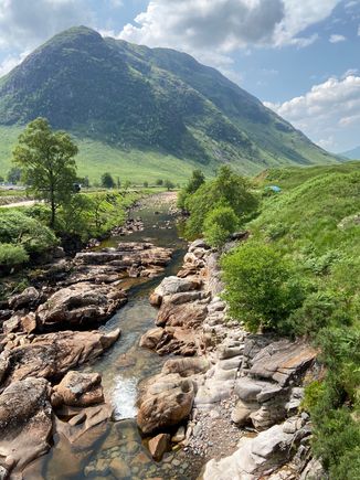 River Etive on the Glen Etive Road - one of the most beautiful scenic roads in Scotland