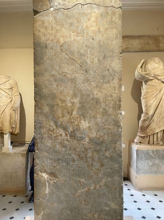 In the museum this tablet detailed a record of expenses involved in construction, and other accounting matters