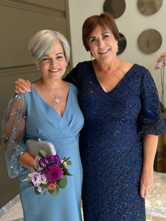 My friend of 40 years, bride’s godmother, wedding officiant 