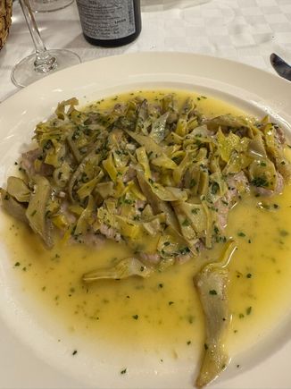 And this is my veal scallopine with artichokes