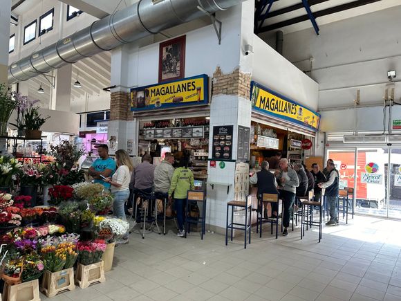 Corner bar inside Denia market.
