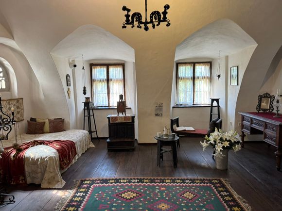 The rooms are attractive and simply furnished