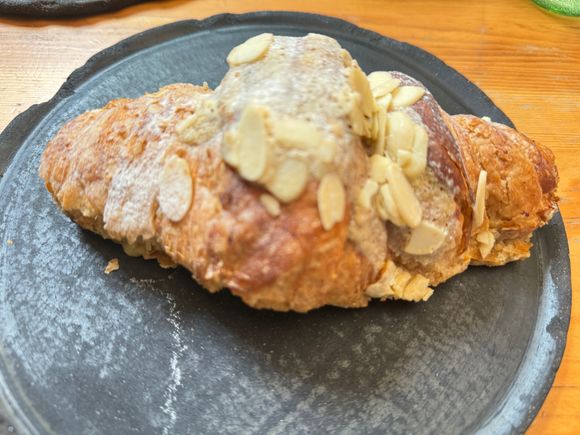 Almond croissant oozing almond butter!