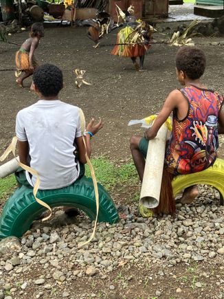 Using PVC pipes as drum