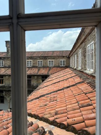 Roofline taken from interior hallway inside Parador